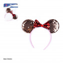 Diadème à sequins avec oreilles et nœud