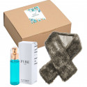 Écharpe pour femme et parfum en cadeau pour Noël