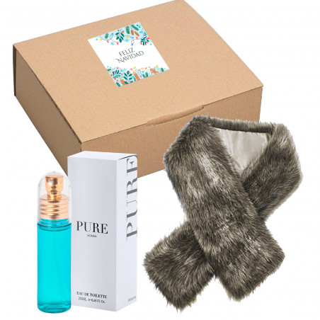 Écharpe pour femme et parfum en cadeau pour Noël