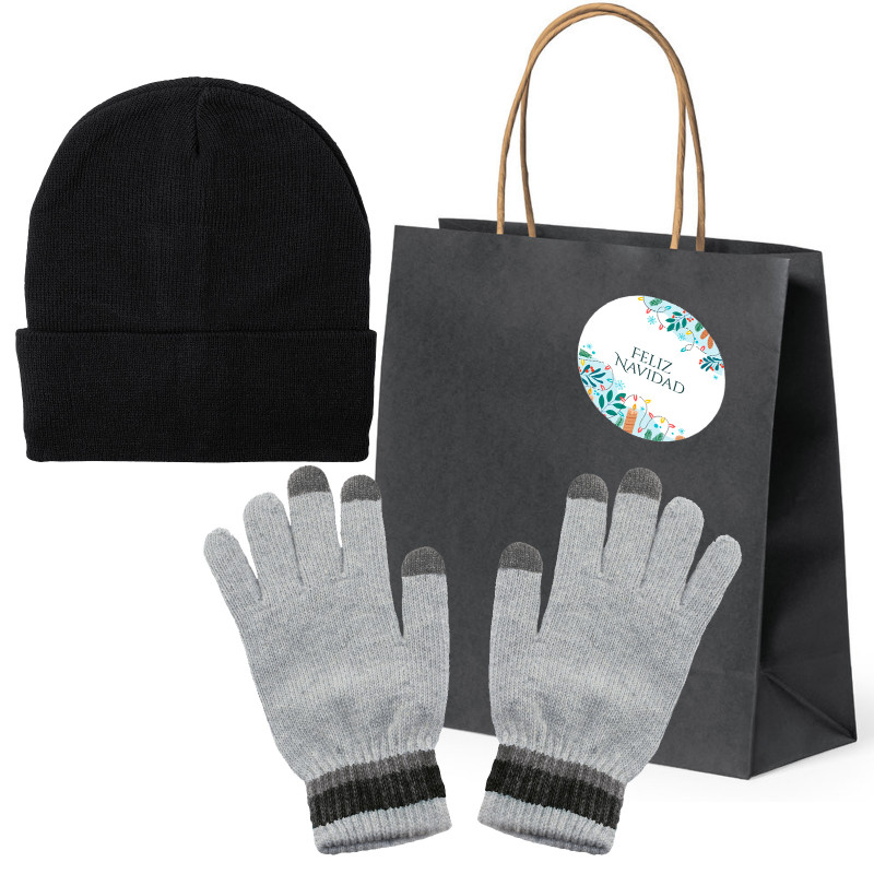 Gants pour homme et bonnet cadeau de Noël