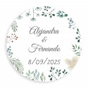 Bougie en boîte argentée avec autocollant herbal personnalisé de 5 cm pour des détails
