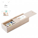 Domino pour enfants avec un design d\'animaux personnalisé avec un autocollant pour les baptêmes