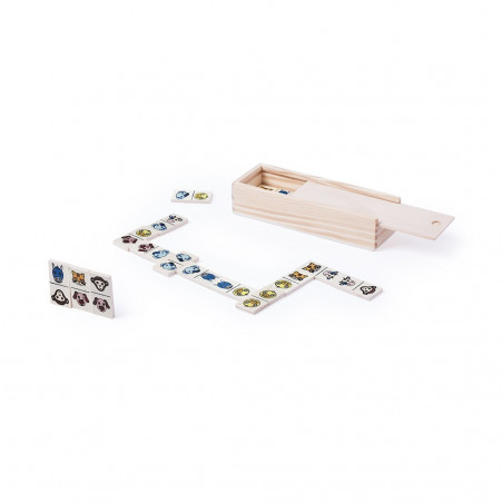 Domino pour enfants avec un design d\'animaux personnalisé avec un autocollant pour les baptêmes