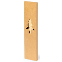 Cuillère et spatule en bambou avec décorations de Noël présentées dans une boîte de Noël avec un autocollant personnalisable