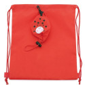 Sac à dos pliable coccinelle et sucette avec autocollant personnalisé d'anniversaire