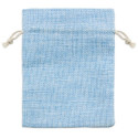 Minipompeur avec sucette dans un sac en tissu avec carte personnalisée pour baptêmes