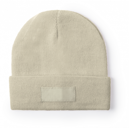 Écharpe et bonnet beige à offrir à une femme pour Noël