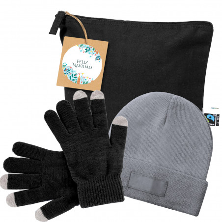 Gants et bonnet pour adolescents avec trousse à offrir à Noël