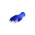 Gants tactiles bleus dans un sac métallisé avec adhésif personnalisable et éditable