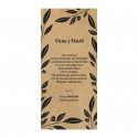 Invitation de mariage carte verticale avec design de plantes imprimée sur papier kraft