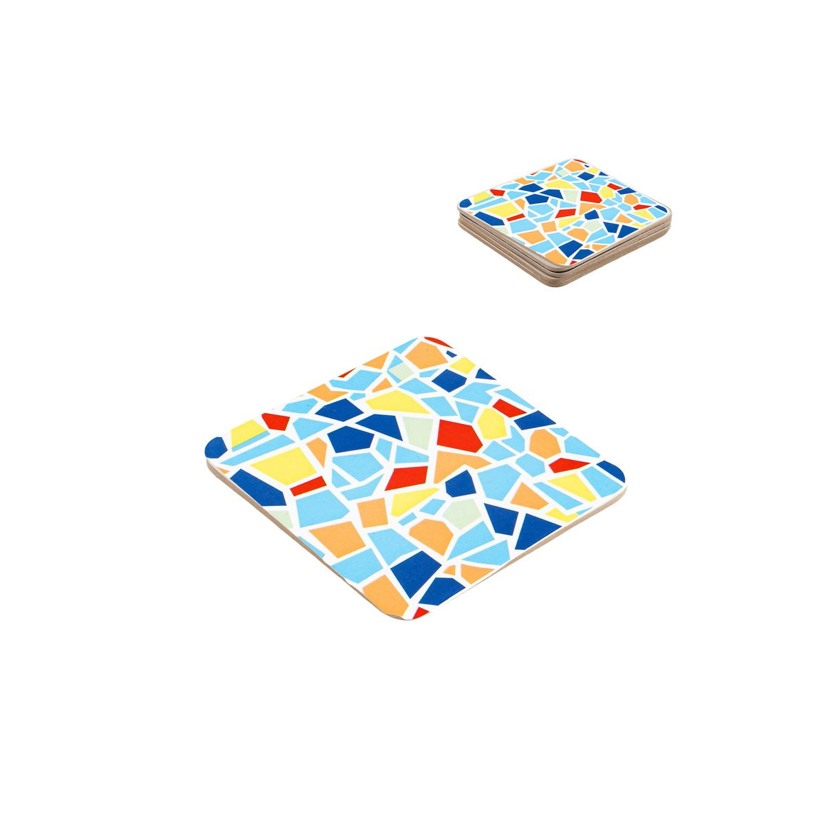 Sous-verres en liège avec motifs en pack de 4 unités