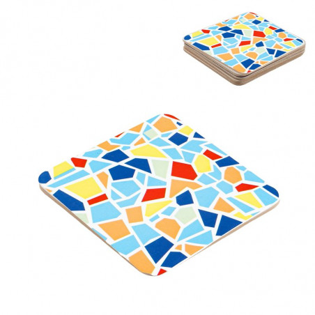Sous-verres en liège avec motifs en pack de 4 unités
