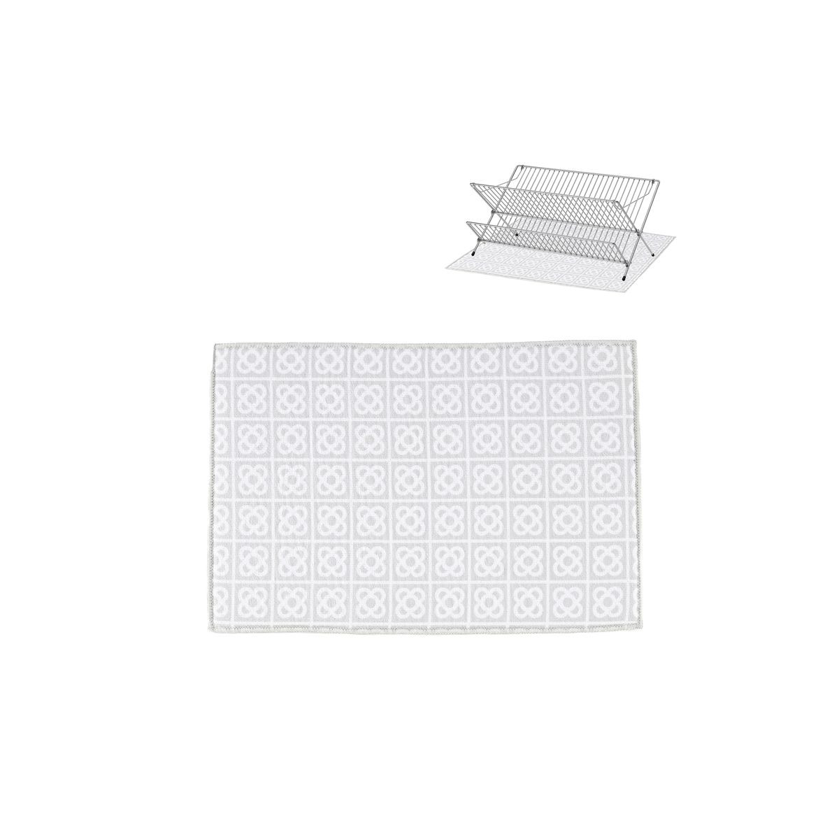 Tapis égouttoir décoré avec des motifs géométriques