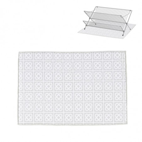 Tapis égouttoir décoré avec des motifs géométriques