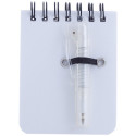 Cahier avec stylo blanc et autocollant de mariage personnalisable pour les détails de mariage