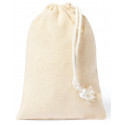 Miroir de poche et brosse en bois dans un sac en coton avec carte personnalisée pour les mariages