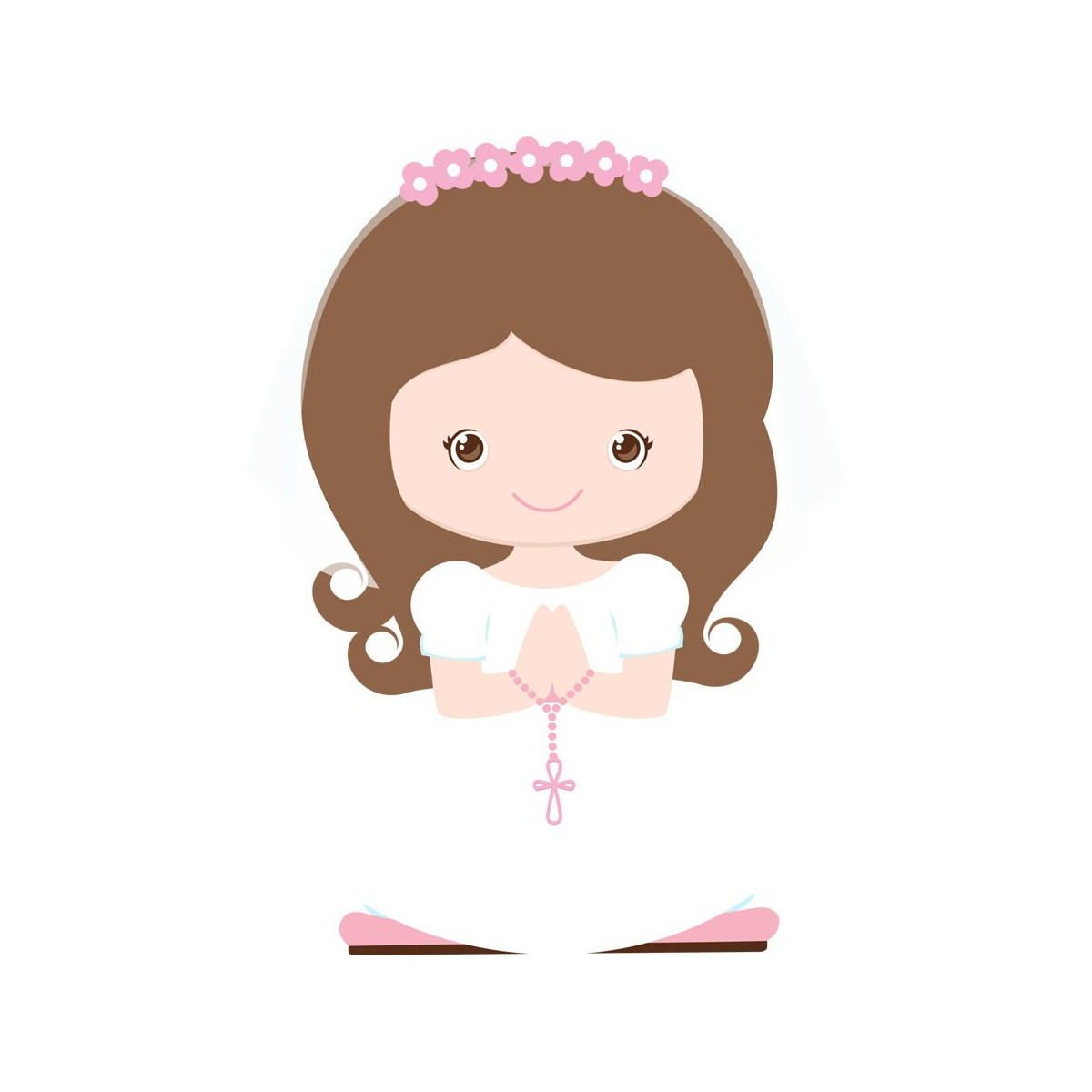 Autocollants fille communion