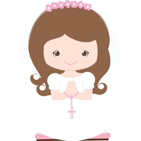 Autocollants fille communion