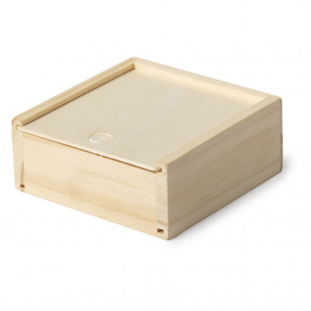 Jeu de morpion en bois dans une boîte avec autocollant personnalisé pour baptême