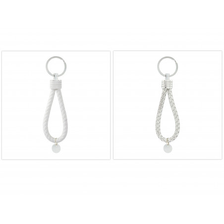 Porte-clés tressé en simili cuir à offrir
