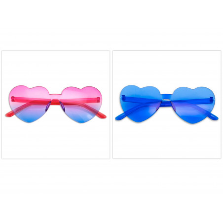 Lunettes de soleil en forme de cœur pour les détails