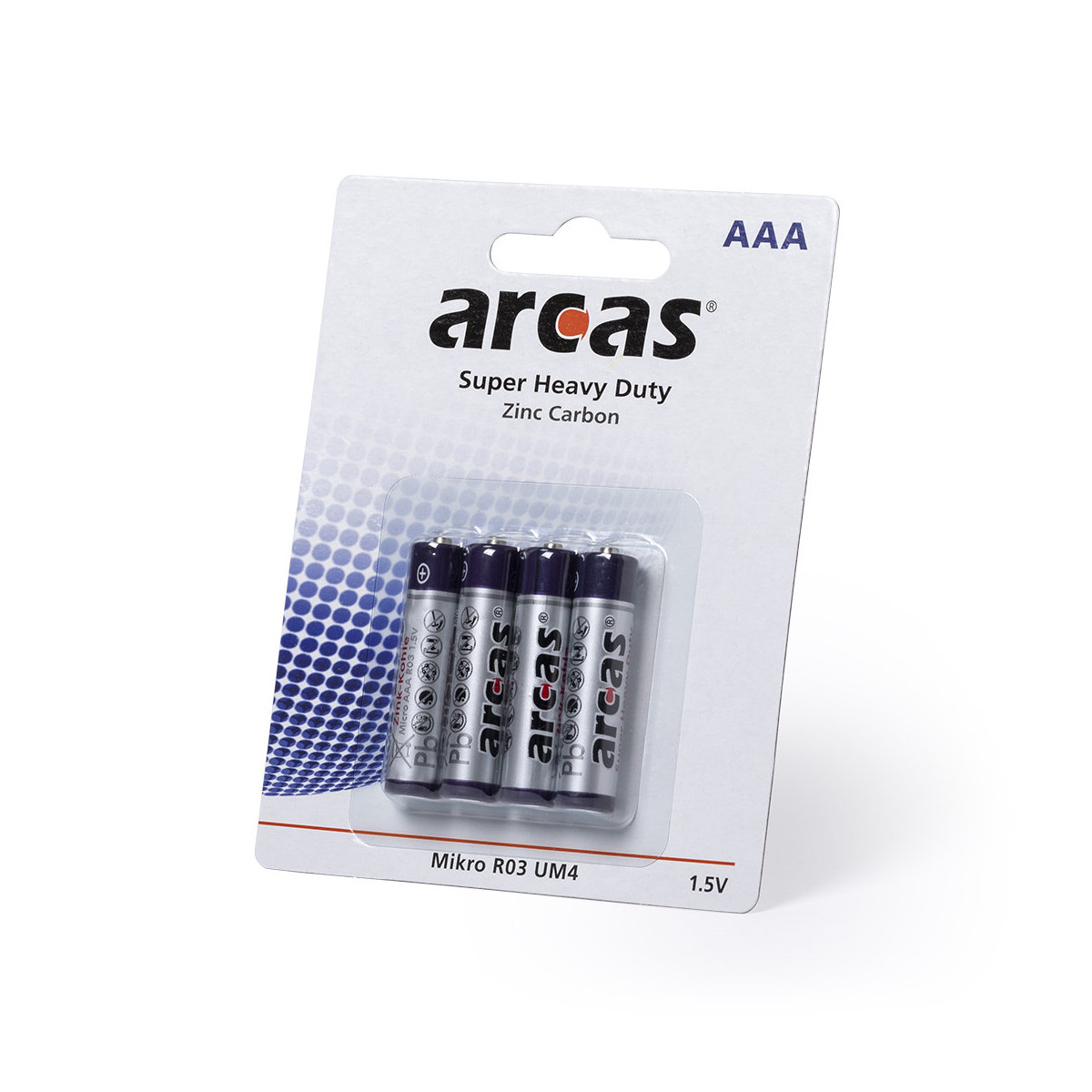 Blister de 4 piles 1,5V AAA R03