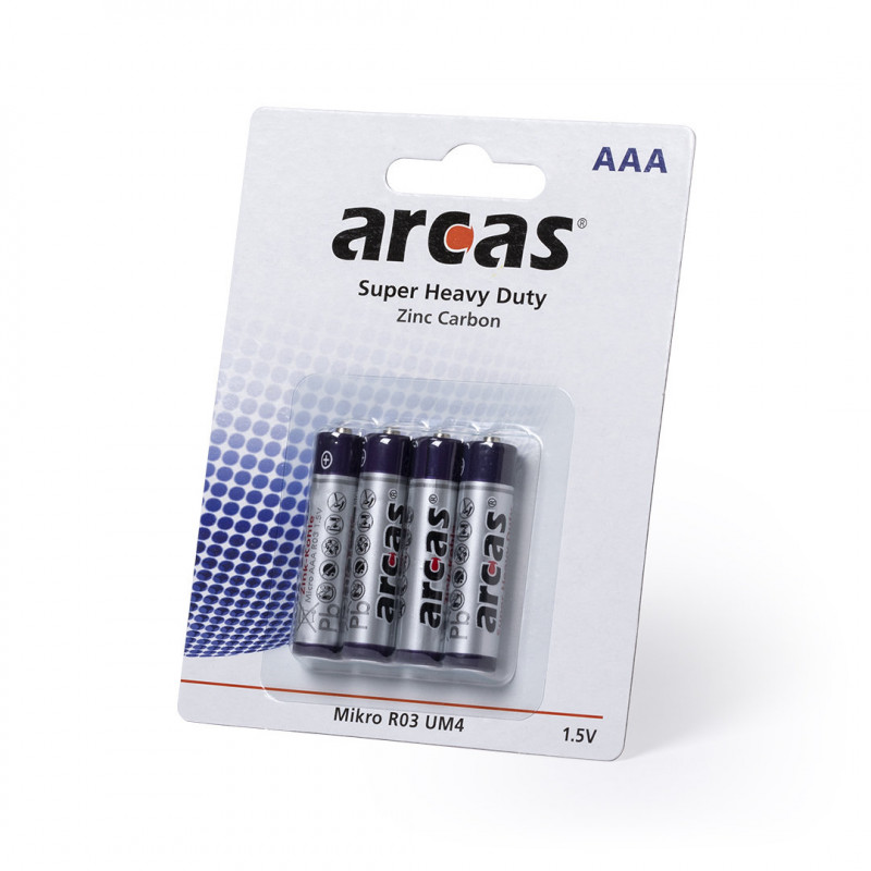 Blister de 4 piles 1,5V AAA R03
