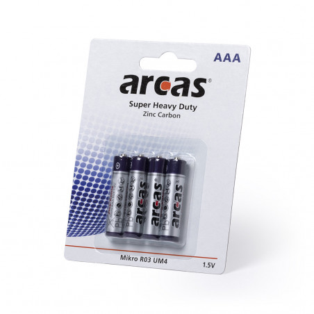 Blister de 4 piles 1,5V AAA R03