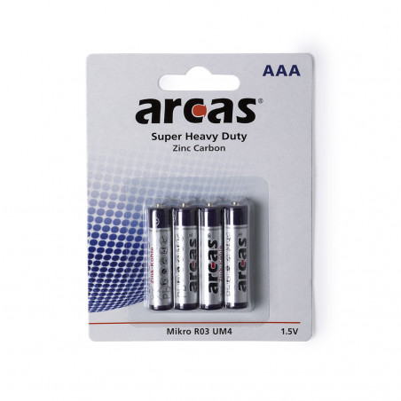 Blister de 4 piles 1,5V AAA R03