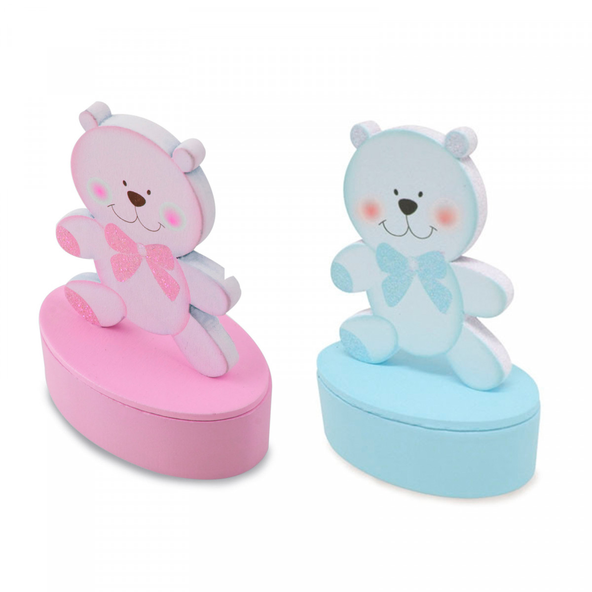 Coffret magnétique avec figurine d'ours en peluche