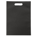 Échiquier pliable en bois dans un sac en tissu noir avec autocollant de communion