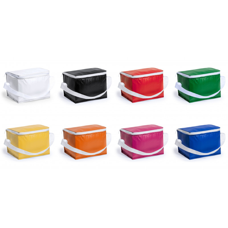 Glaciere portable pour 6 canettes : Détail pratique et coloré pour les invités