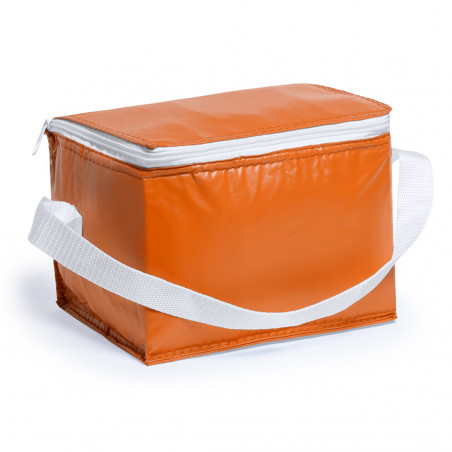 Glaciere portable pour 6 canettes : Détail pratique et coloré pour les invités