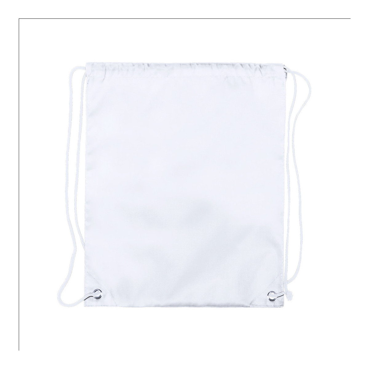 Sac à Cordes Blanc pour Sublimation en Polyester 210T