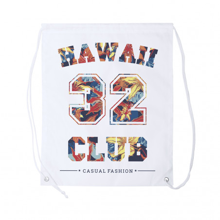Sac à Cordes Blanc pour Sublimation en Polyester 210T