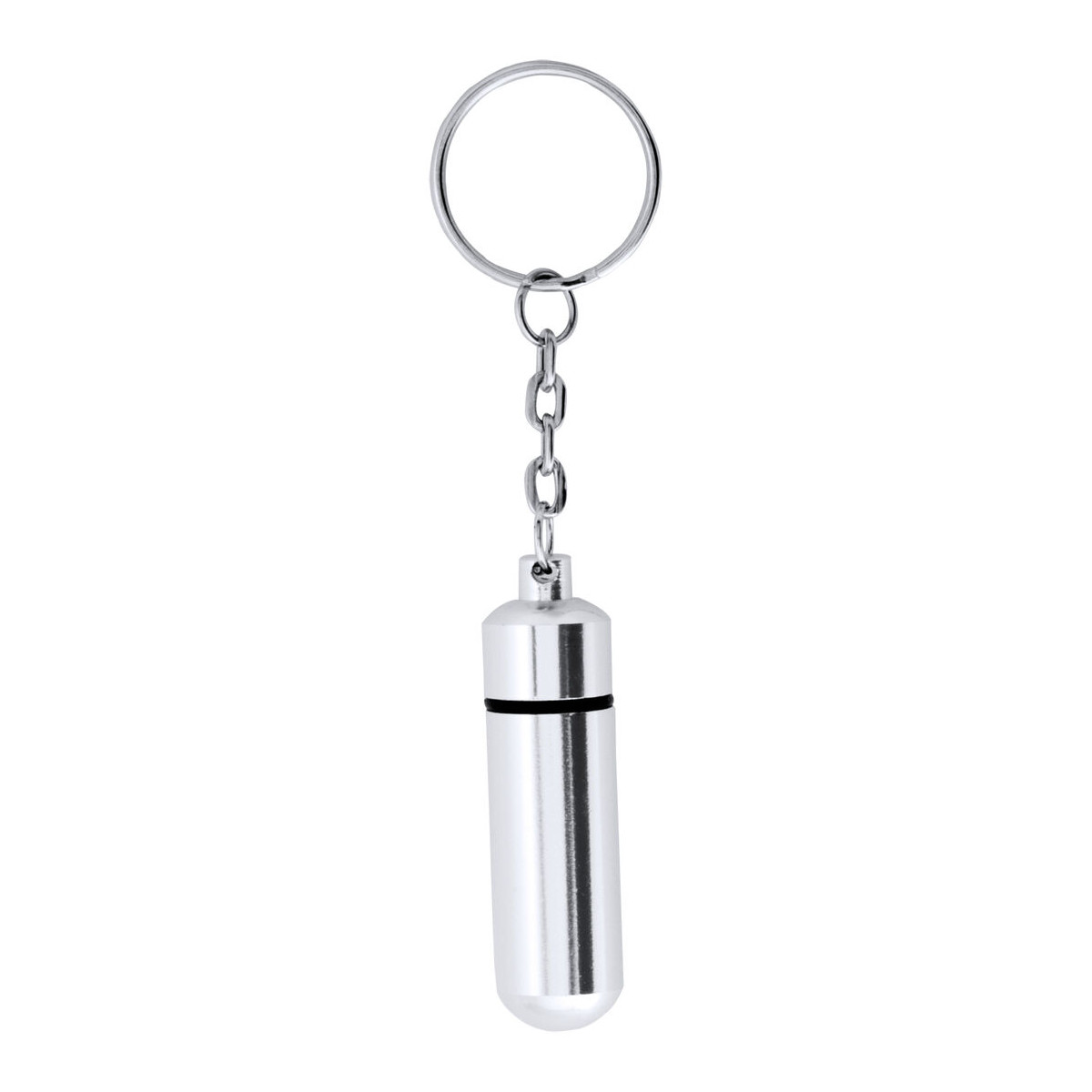 Porte-clé pilulier en métal