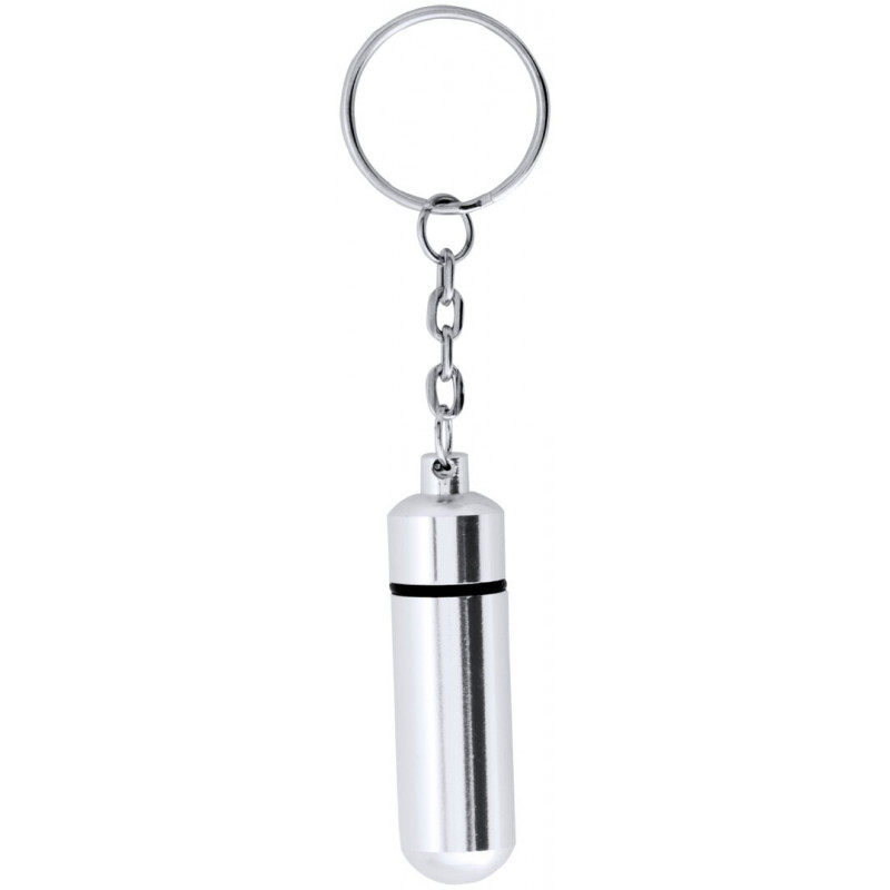 Porte-clé pilulier en métal