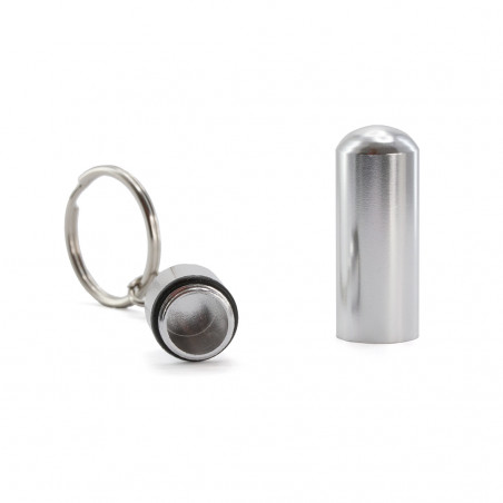 Porte-clé pilulier en métal