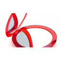 Miroir double pliable bleu