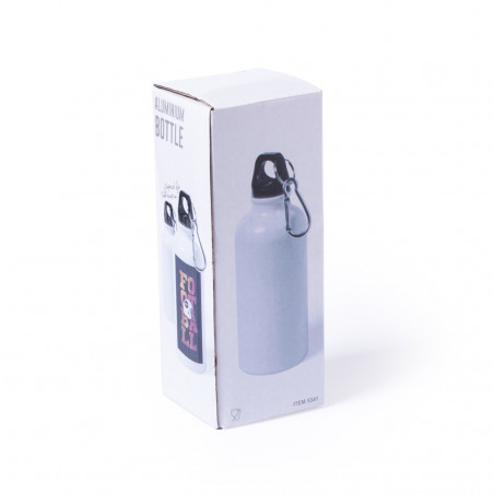 Bidon en aluminium de 400 ml avec mousqueton Personnalisable et pratique