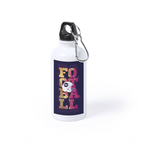 Bidon en aluminium de 400 ml avec mousqueton Personnalisable et pratique