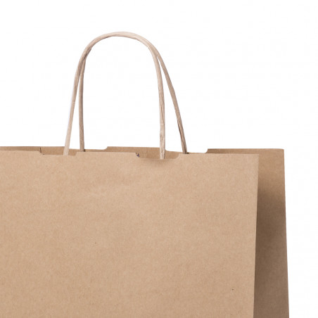 Sac en papier kraft avec poignées torsadées Idéal pour les événements et les cadeaux
