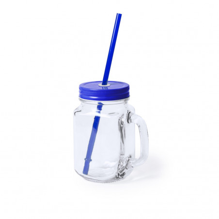 Pots en verre avec paille