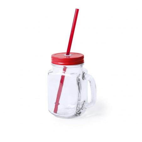 Pots en verre avec paille
