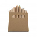Set de 12 crayons de couleur dans une boîte en carton naturel