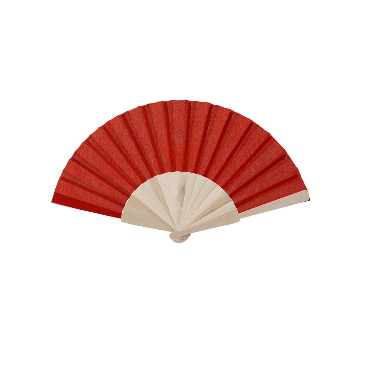Éventail rouge en bois