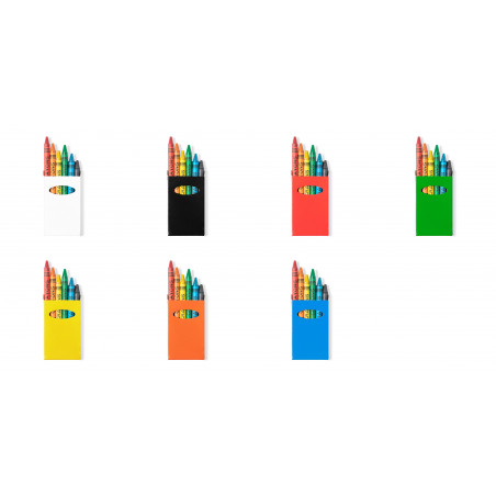 Set de 6 crayons de couleur dans une boîte en carton Amusement et créativité garantis