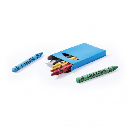 Set de 6 crayons de couleur dans une boîte en carton Amusement et créativité garantis