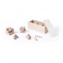 Set de 3 jeux de compétences en bois naturel dans une boîte