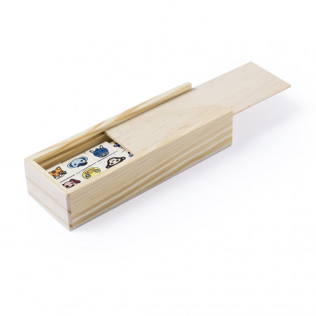 Domino d'Animaux en Bois Un Jeu Classique avec une Touche Amusante